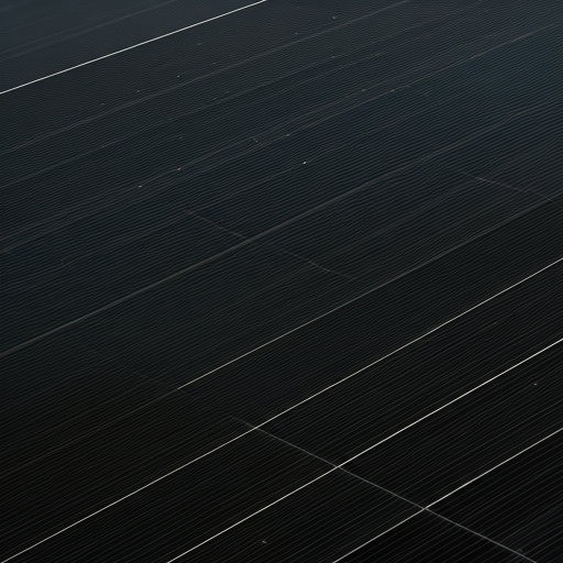 Close-up of building-integrated photovoltaic black glass on a minimalist facade