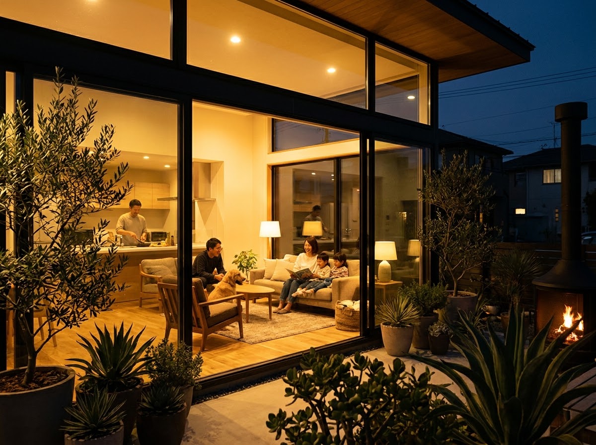 Home battery storage unit in a clean modern garage